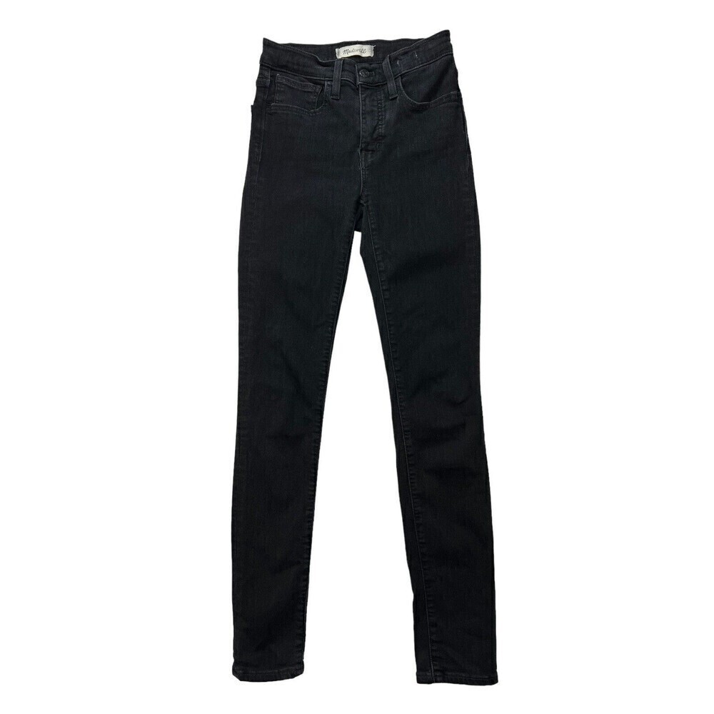 Madewell Roadtripper Jeans G7392 Black Denim Skinny Jean Size 24‎